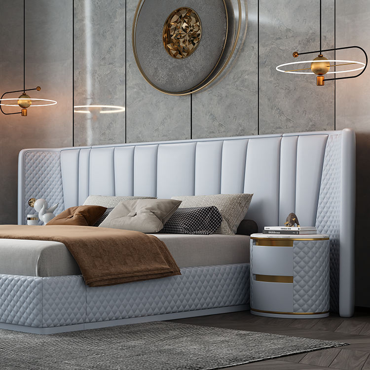 Sapphire Crown Art Upholstered Bed