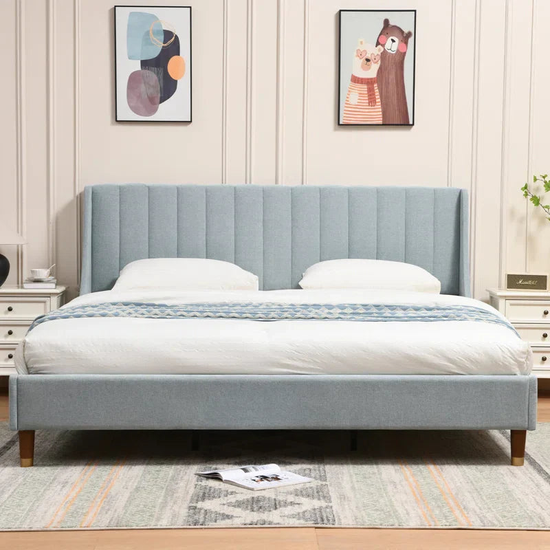 ShellCloud Plush Upholstered Bed