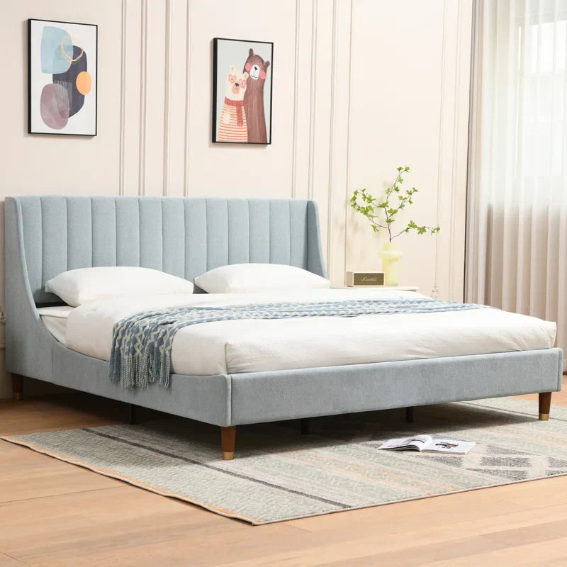 ShellCloud Plush Upholstered Bed