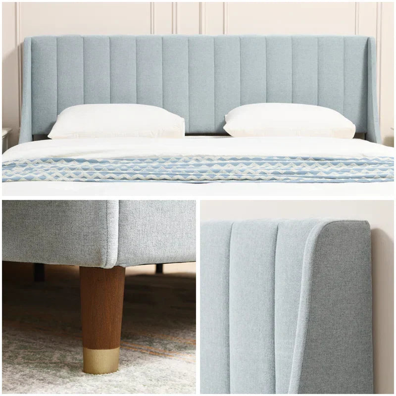 ShellCloud Plush Upholstered Bed