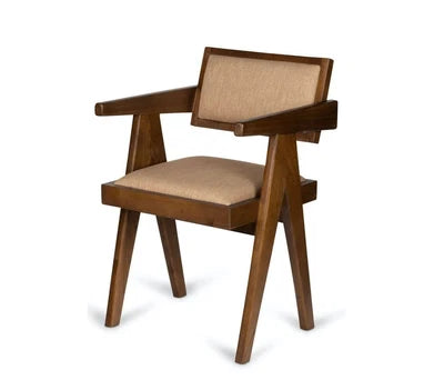 Elara Teak Wooden Cushion Restaurant Dining Chair