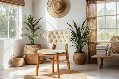 Milano Premium Solid Wood Upholstered Accent Chair