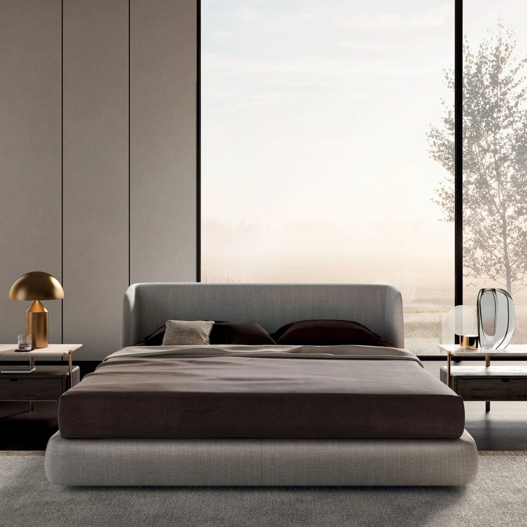 Velluto Edge Curve Edge Upholstered Bed