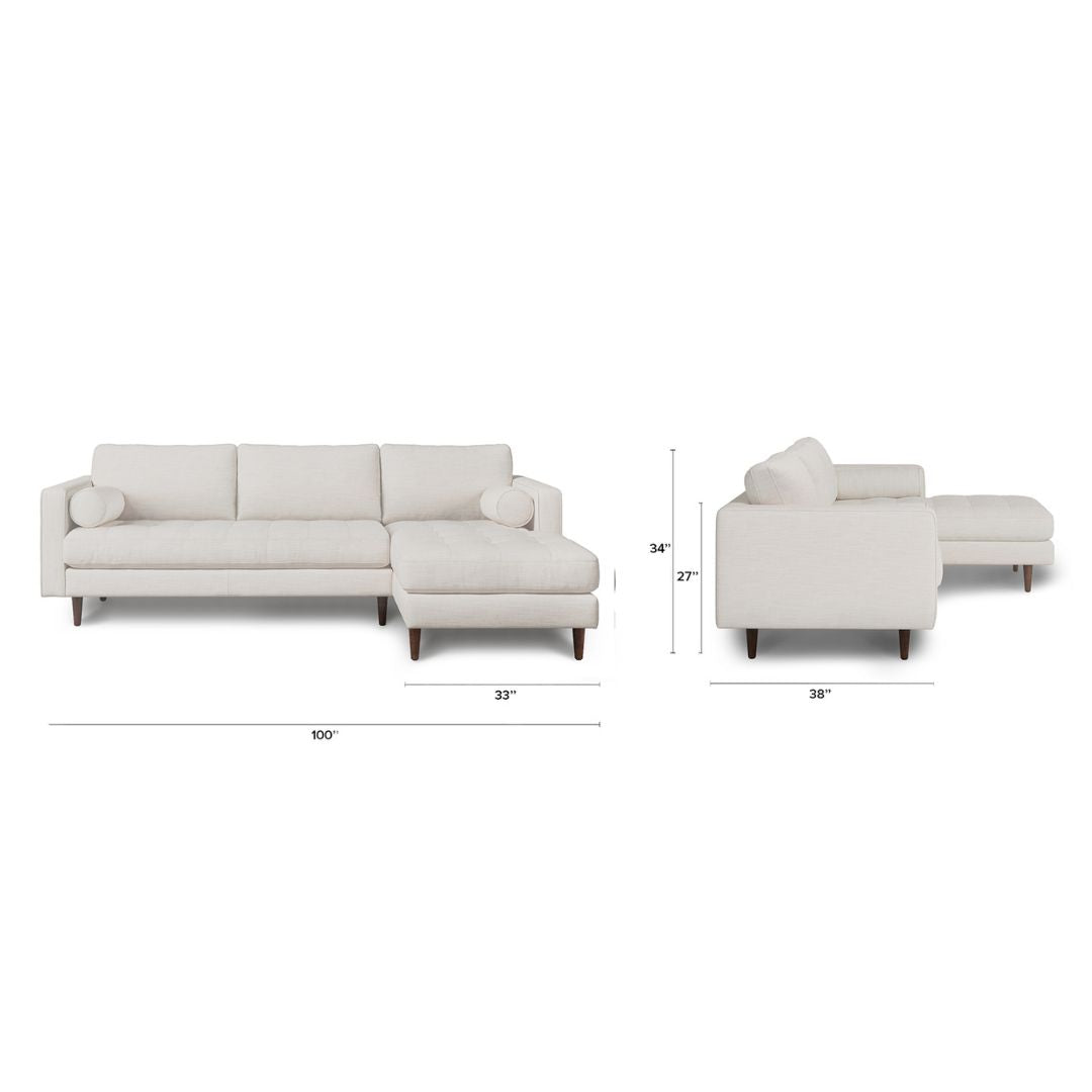 Rustic Blend Premium L-Shaped Sectional Sofa