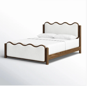 Solidwood Crest Upholstered Bed