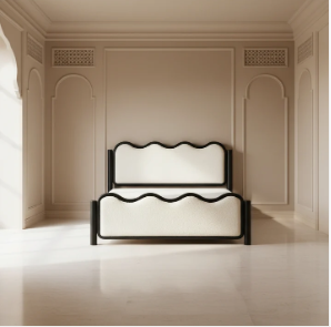 Solidwood Crest Upholstered Bed