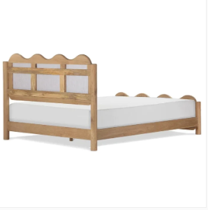 Solidwood Crest Upholstered Bed