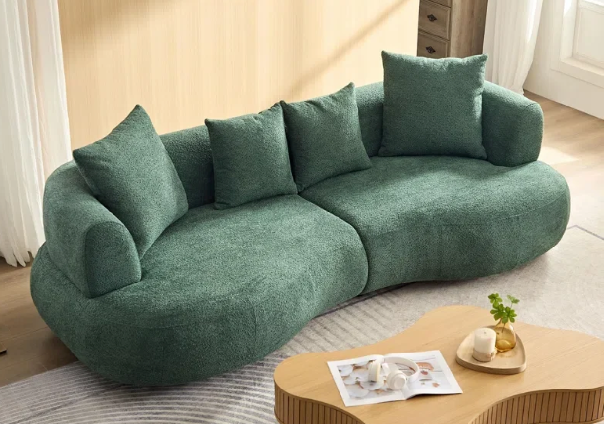 Emerald Arc Luxury Sofa