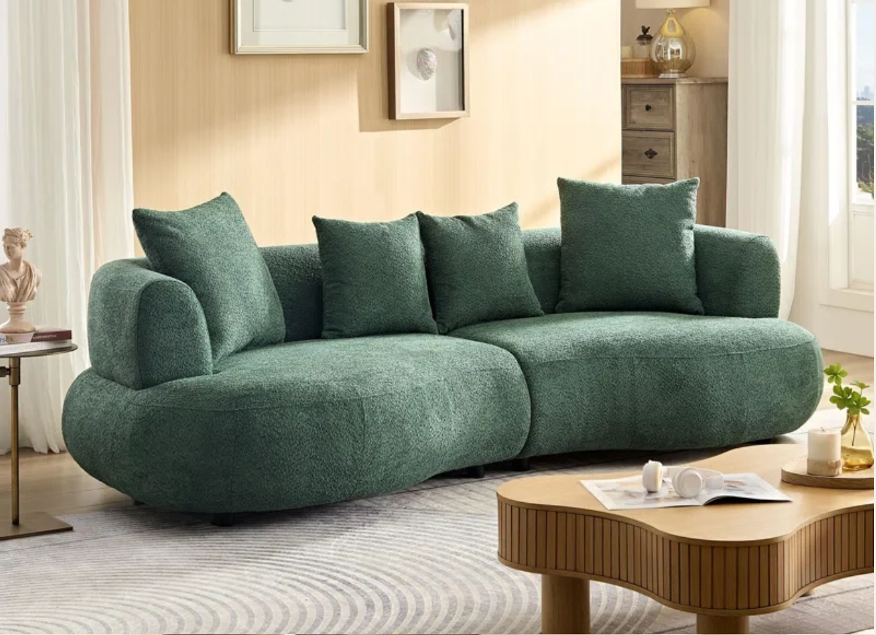 Emerald Arc Luxury Sofa