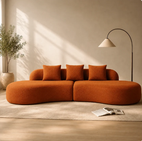 Sculpted Arc Contemporary Sofa