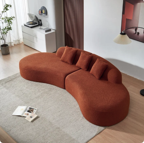 Sculpted Arc Contemporary Sofa