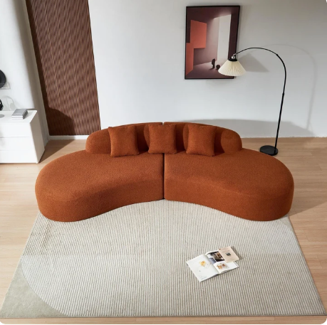 Sculpted Arc Contemporary Sofa