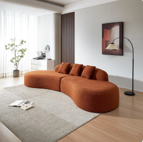Sculpted Arc Contemporary Sofa
