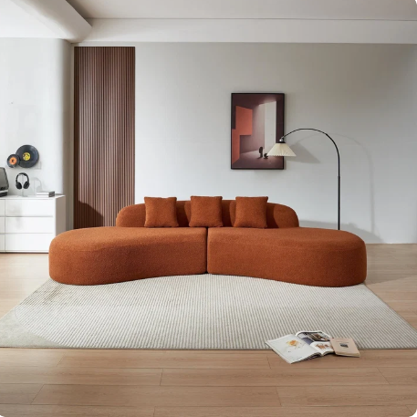 Sculpted Arc Contemporary Sofa