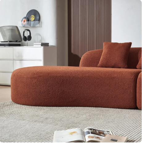 Sculpted Arc Contemporary Sofa