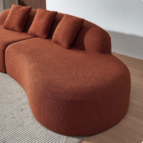 Sculpted Arc Contemporary Sofa