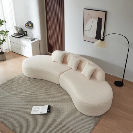 Sculpted Arc Contemporary Sofa