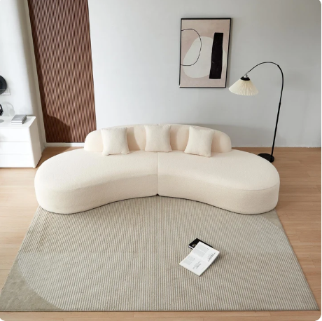 Sculpted Arc Contemporary Sofa