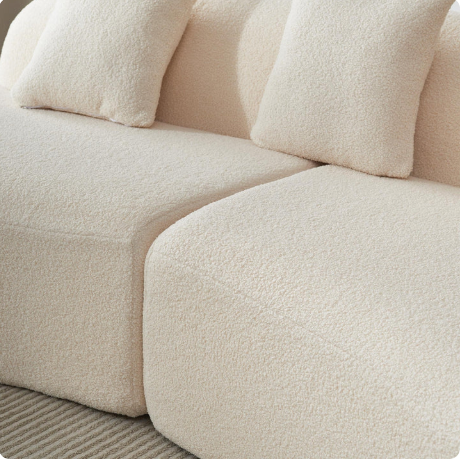 Sculpted Arc Contemporary Sofa