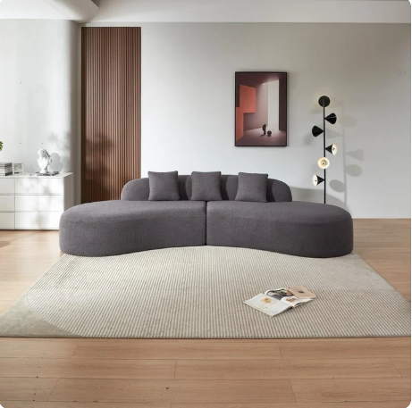 Sculpted Arc Contemporary Sofa