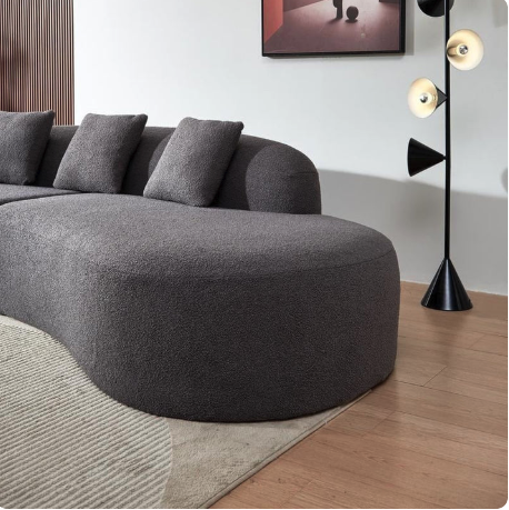 Sculpted Arc Contemporary Sofa