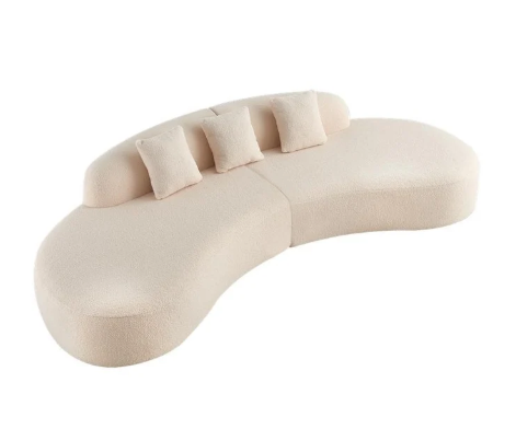 Sculpted Arc Contemporary Sofa
