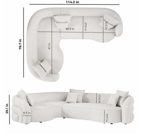 Contour Form Sectional Sofa