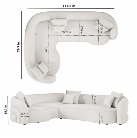 Contour Form Sectional Sofa