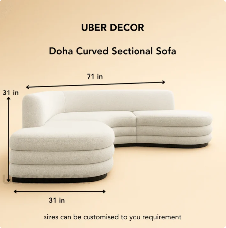 Desert Arc Luxury Sectional Sofa