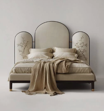 Elowen Triptych Upholstered Bed