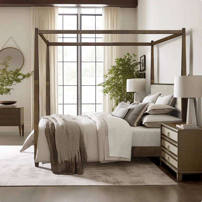 Nordic Canopy Queen Bed