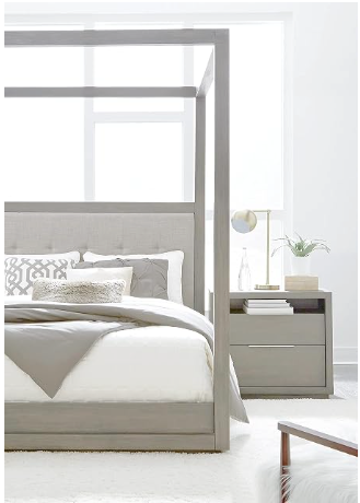 Oxford Solid-Wood Canopy Queen Bed