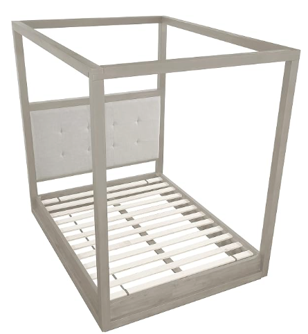 Oxford Solid-Wood Canopy Queen Bed