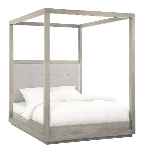 Oxford Solid-Wood Canopy Queen Bed
