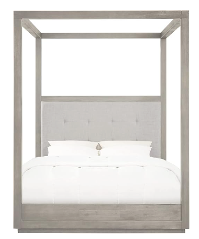 Oxford Solid-Wood Canopy Queen Bed