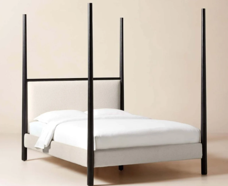 Versailles Royale King Poster Bed - Black