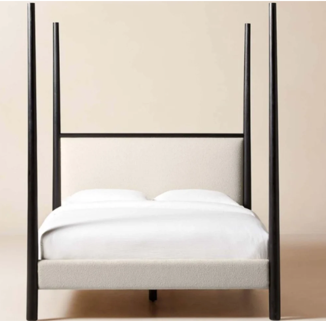 Versailles Royale King Poster Bed - Black