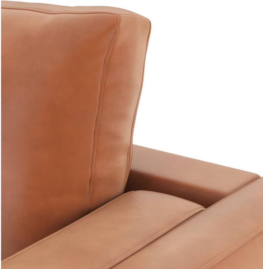 Caspian 3 Seater Leatherette Sofa in Tan Finish