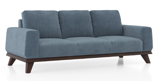 Marina Essential 3 Seater Fabric Sofa in Ocean Weave Colour