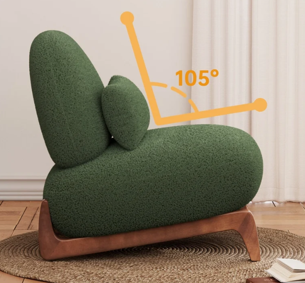 Emerald Luxe Bouclé Sofa Set with Acacia Wood Base