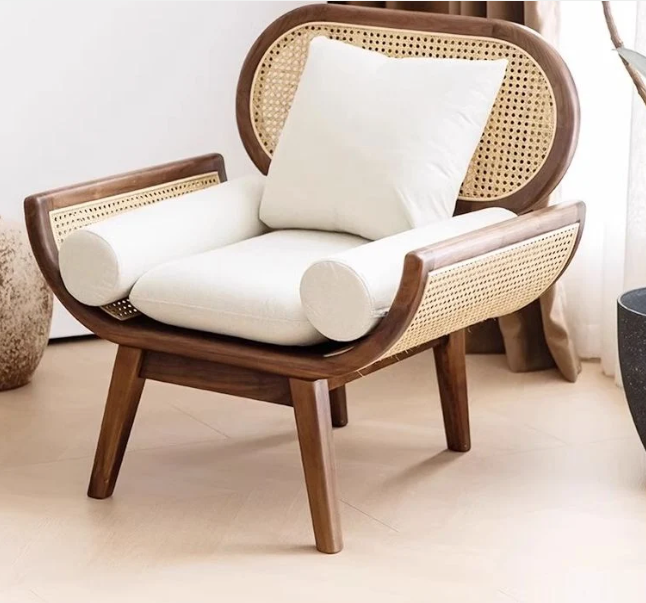 Heritage Sheesham Wood & Cotton Linen Sofa