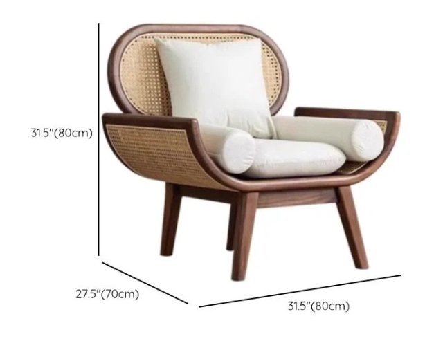 Heritage Sheesham Wood & Cotton Linen Sofa