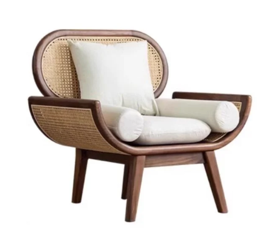 Heritage Sheesham Wood & Cotton Linen Sofa