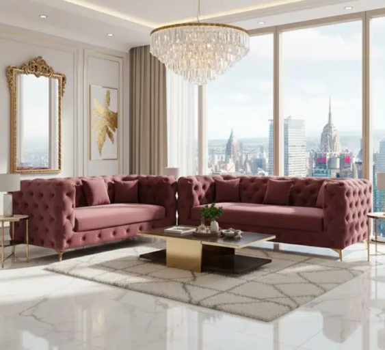 Chester Premium 3+2 Seater Suede Sofa Set with Sleepwell Comfort