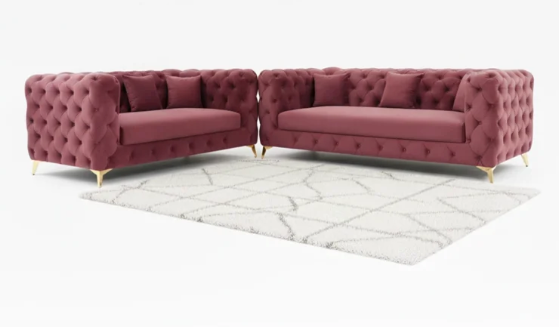 Chester Premium 3+2 Seater Suede Sofa Set with Sleepwell Comfort
