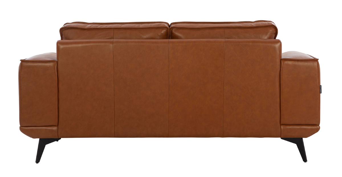 Cavero 3+2 Seater Italian Genuine Leather Sofa Set – Cognac Tan