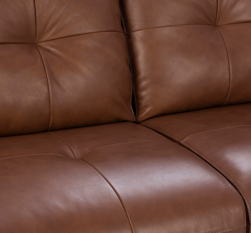 Aurelio 3+2 Seater Italian Genuine Leather Sofa Set – Sahara Tan