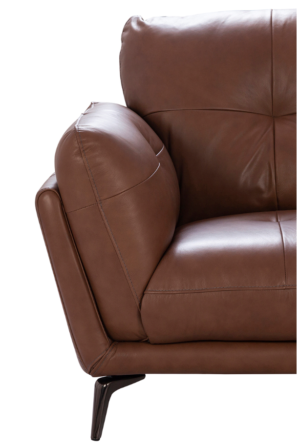 Aurelio 3+2 Seater Italian Genuine Leather Sofa Set – Sahara Tan