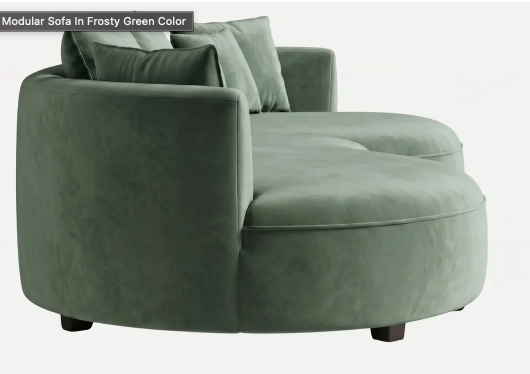 Aurelia 3 Seater Curved L-Shape Sectional Sofa