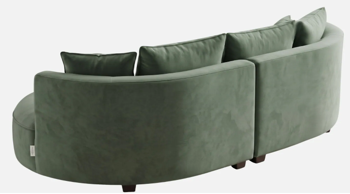 Aurelia 3 Seater Curved L-Shape Sectional Sofa